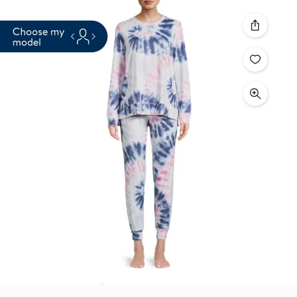Secret treasures 2 piece tiedye pajama set - Picture 1 of 5
